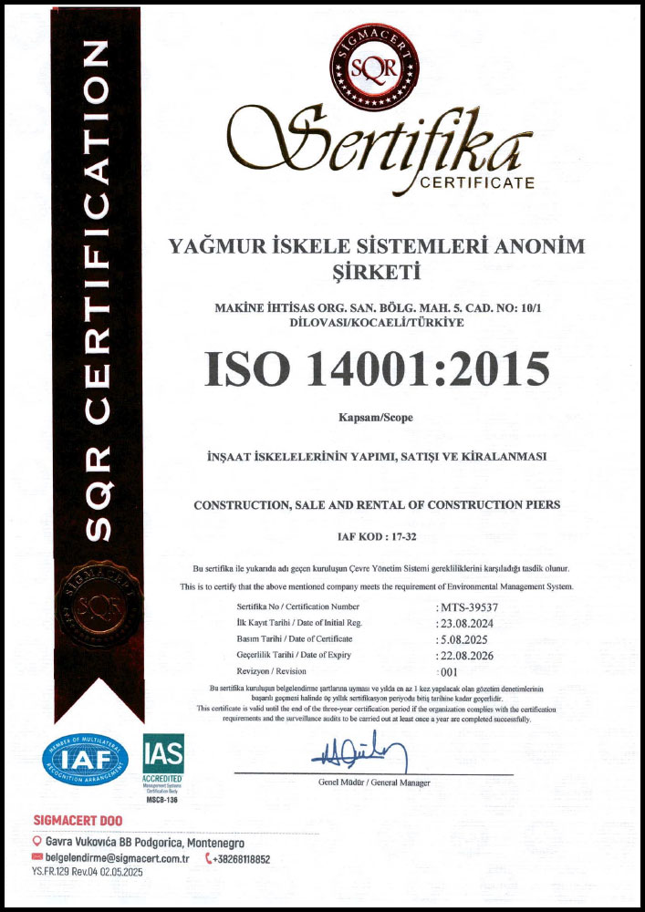 iso 14001 - CERTIFICATE