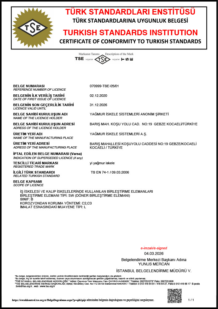 tse 1 - CERTIFICATE